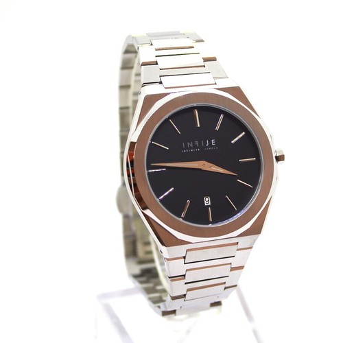 Armbanduhr aus Quarz Infije Stahl Mit Data Und Zifferblatt Schwarz - Bild 2 von 2
