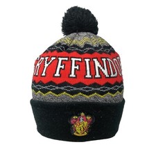 Gryffindor Knit Pom Pom Beanie Hat Multicolor 4-16 Stretch Harry Potter