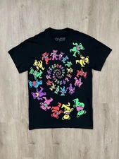 Liquid Blue Grateful Dead Spiral Dancing Bears Swirl Men S T-Shirt Y2K S/S Black