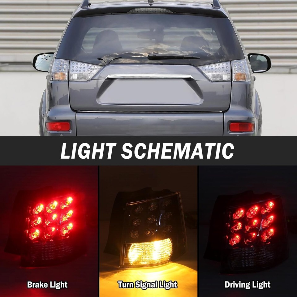 MOFOAP Luz Trasera Para Mitsubishi Outlander EX 2007 2008