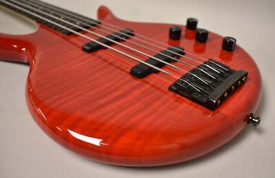 ベース Pedulla MVP fretless 1990 Pedulla MVP-5 Bass Fretless Conversion 5-String Red w