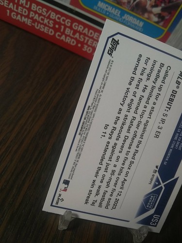 2023 Topps Update Taj Bradley RC #US3 Gold Border Parallel SP Rookie  1753/2023 - Picture 7 of 9