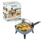 Electric Frying Pan With Glass Lid Cooking Skillet Fry Pan Small Mini Portable