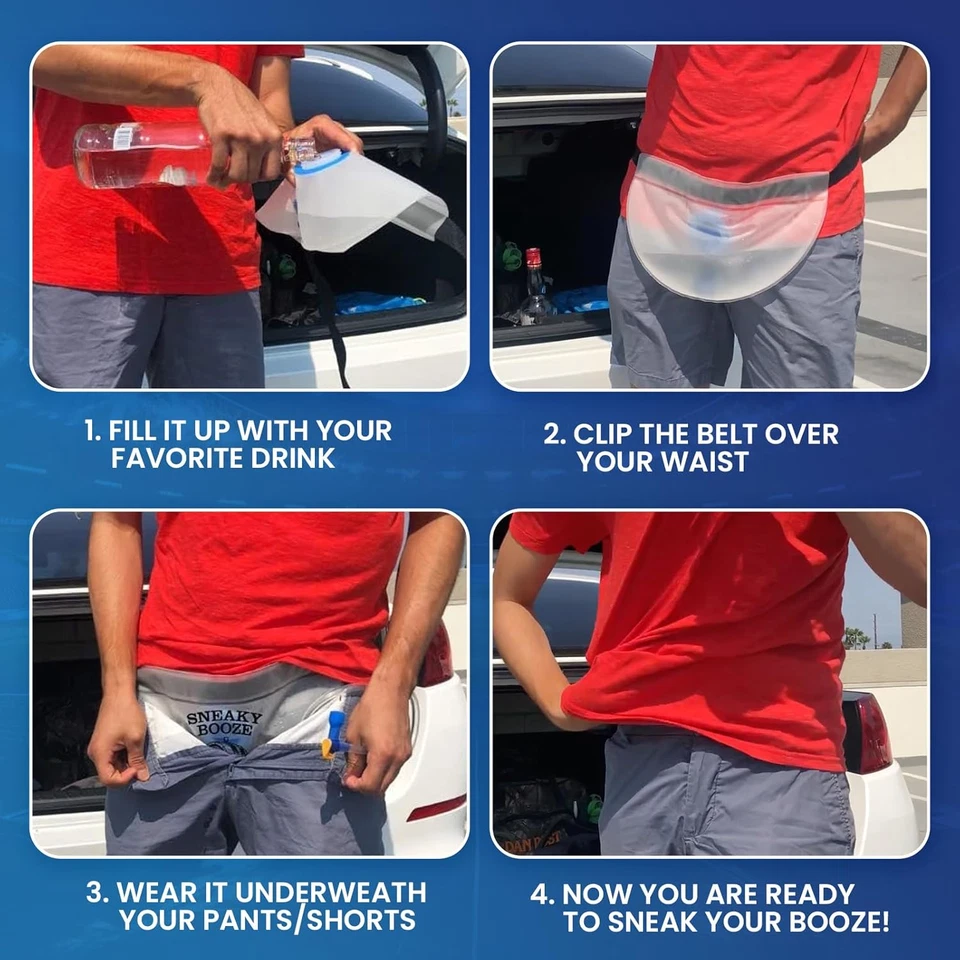 Bolsa de frasco oculto para hombres y mujeres: bolsa de alcohol portátil indetectable de 32 oz. Co Foto 4 de 4