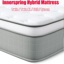 12" Twin, Twin XL, Full, Queen Size Hybrid Mattress Innerspring and Memory Foam