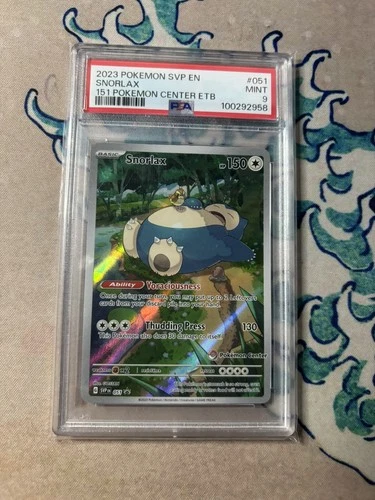 Pokemon Snorlax SVP051 - 151 Pokemon Center Exclusive Stamped Promo - PSA 9 Mint