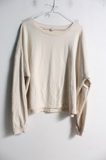River Island Womens Baggy Fit Sweatshirt Beige - Size Large L C24 
