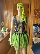 Women's/Juniors Small Green  Black Dance Costume/ Halloween Outfit