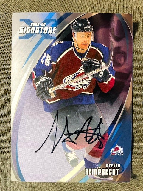 2002-03 Be A Player Signature Series #47 Steven Reinprecht Auto Autograph Card