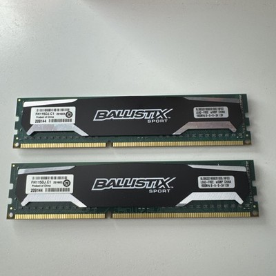 Crucial BallistiX Sport 16 GB (2x 8GB) BLS8G3D1609DS1S00 DDR3 1600 RAM 