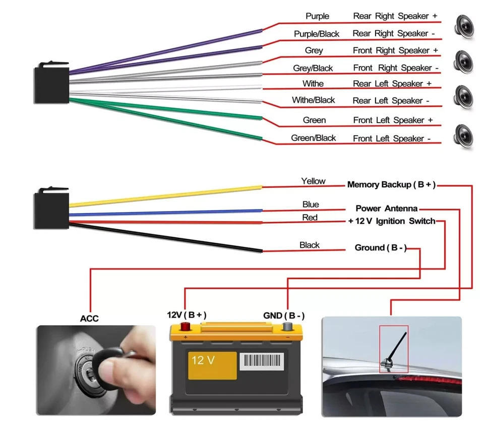 Stereo Auto Bluetooth Vivavoce Radio FM MP3 USB Autoradio Micro SD NEW AUX 1 DIN - Immagine 3 di 4