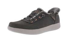 SKECHERS WOMEN'S SKIP CUTE-B CUTE SNUG 114818/GRY VEGAN LEATHER WALKING SHOES
