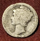 1916-P Mercury Dime 90% Silver Free Shipping