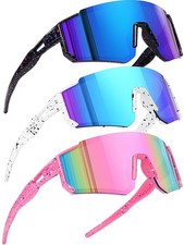 Youth Baseball Sunglasses Kids Sports Sunglasses for Boys Girls Softball Cycl...
