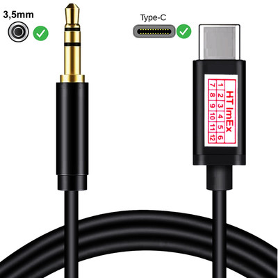 1m USB C Kabel Aux 3,5mm Klinke in Audio für REVOX STUDIOART S100 Lautsprecher
