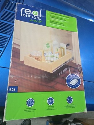 Real Solutions Soft-Close Wood Drawer B26 Fits 15'' Inch Cabinets 14.6''x 22''x 5''
