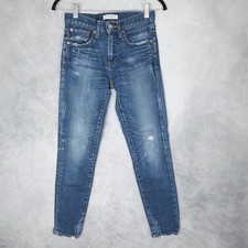 MOUSSY Vintage Jeans Womens 24 Distressed Skinny Frayed Hem Made in Japan Denim