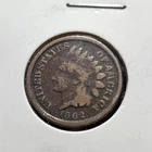 1862 INDIAN HEAD PENNY U.S. CIVIL WAR COIN VERY GOOD DETAILS KEY BETTER DATE