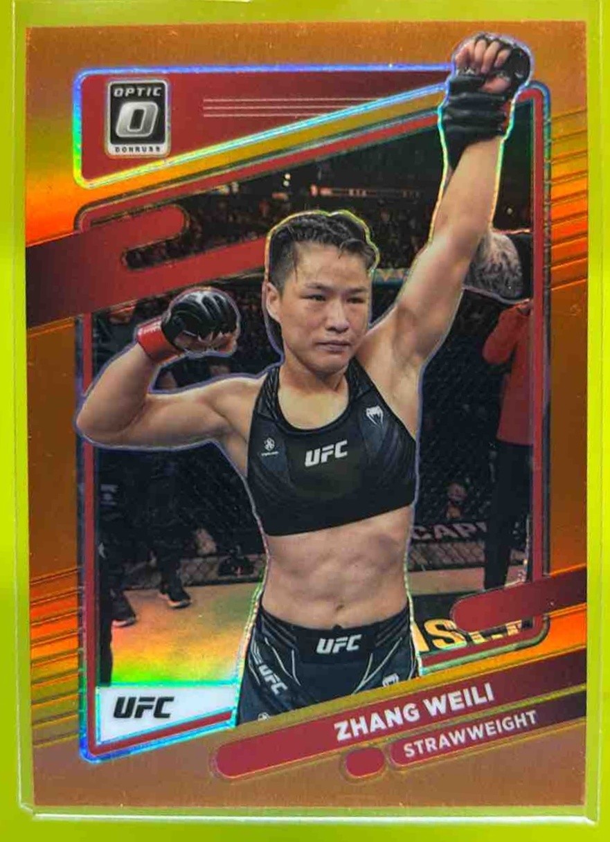 2022 Panini Donruss Optic UFC Zhang Weili Orange Prizm /49 #100