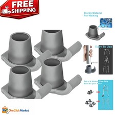 Universal Walker Ski Glides - 4 Pack for All Flooring Types  Enhanced Stability