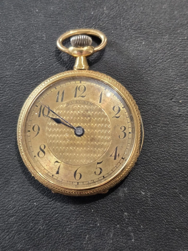 Reloj Bolsillo Vulcain Antiguo Oro 18k Semilla Perla Esmalte Colgante Joyería Patrimonial Foto 2 de 4