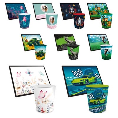 ITENGA Schreibtischunterlage Papierkorb 11L Set Kinder KIDS Motive Auswahl neu