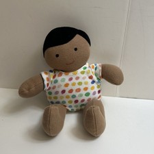 Organic Cotton Lovevery Babydoll 8  Plush Black Hair Tan Skin Tone Montessori