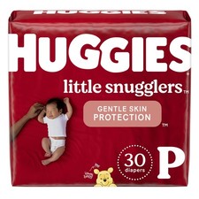 Kimberly Clark Huggies Little Snugglers Diaper, Preemie 180/CS