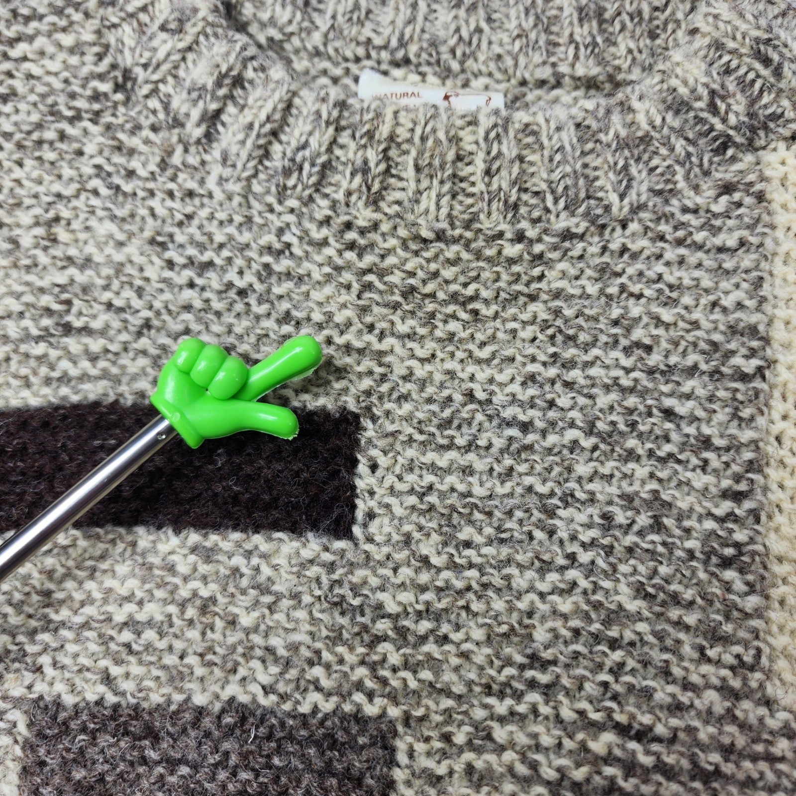 Handmade 100% Natural Wool Patchwork Geometric Sw… - image 5