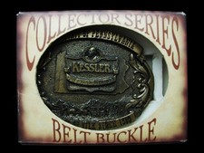LB05101 NOS 1993  KESSLER AMERICAN WHISKEY  SMOOTH AS SILK BOOZE BELT BUCKLE