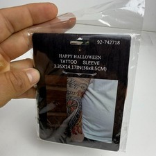 Momentum Brands Temporary Tattoo Sleeve Skull Motorcycle Costume Accessory 36cm