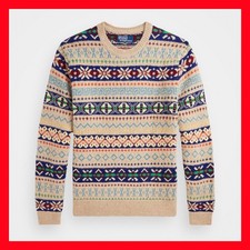 398 Polo Ralph Lauren Fair Isle Wool Blend Sweater Mens Size XL