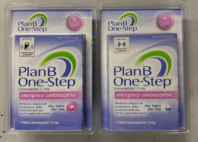 (2) Plan B One Step Emergency Contraceptive 2 Tablets Total Exp 11/25