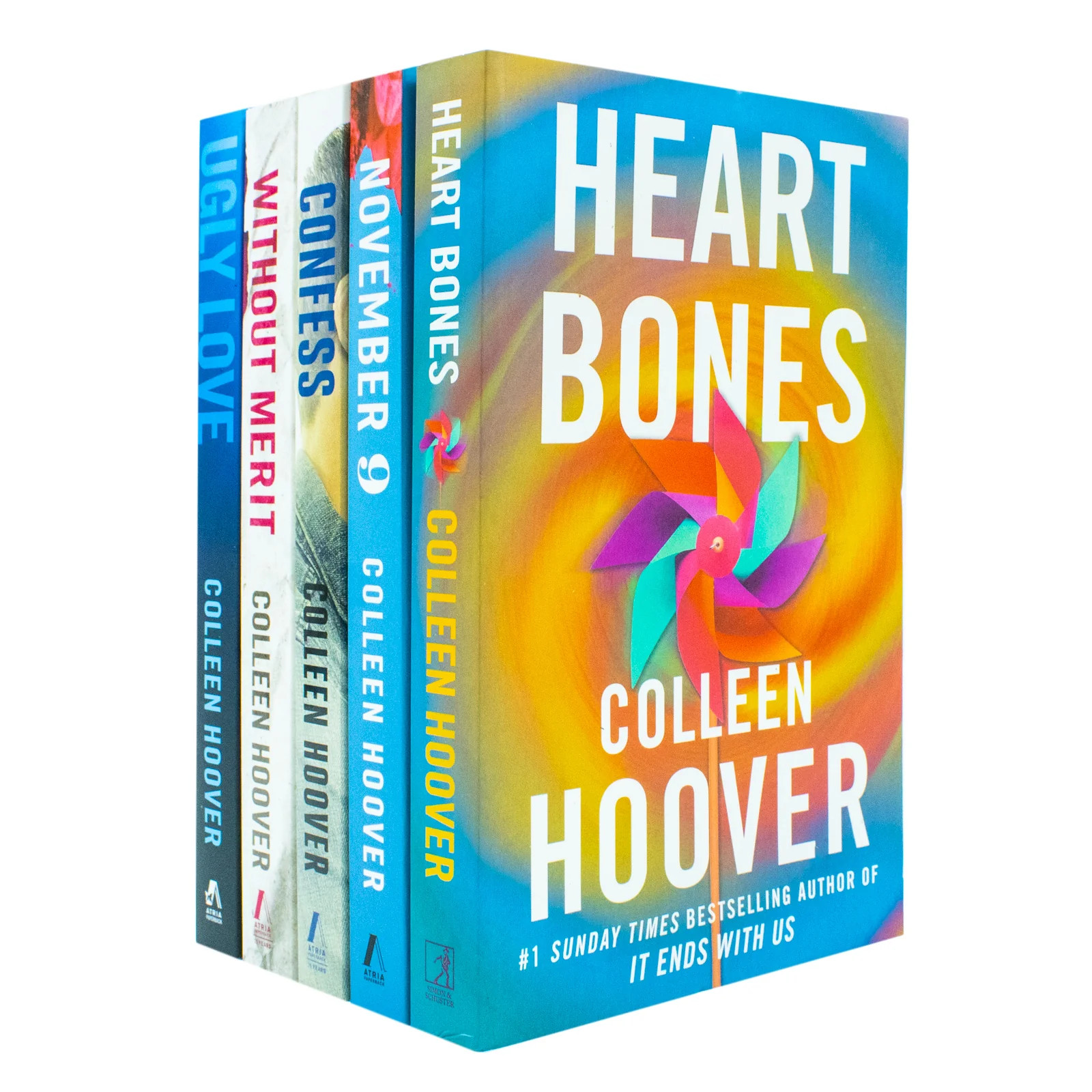Colleen Hoover 5 Book Set ( Ugly Love, November 9, Confess, Without Merit | TODO