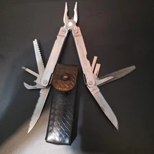 Vintage Leatherman Super Tool Multi-Tool Pat Pend Portland OR USA Sheath [102]