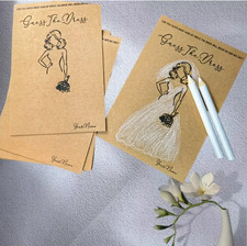 Guess The Dress Hen Party Game Including White pencils