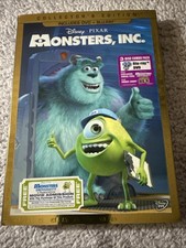 Monsters, Inc. Collector's Edition Blu-ray/DVD 2013 NEW Slipcover Disney Pixar