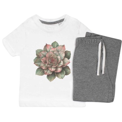 Kinder Nachtwäsche-/Pyjama-Set ''Desert Rose Succulent'' (KP049441)