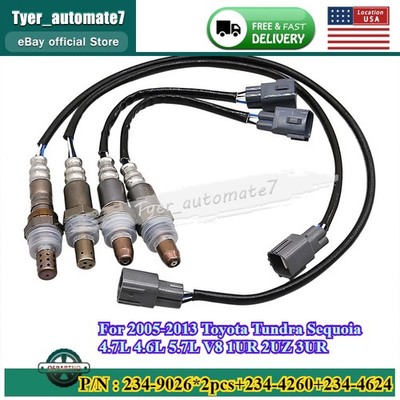 4PCS Oxygen Sensor For 2005-2013 Toyota Tundra Sequoia 4.7L 4.6L V8 1UR 2UZ 3UR