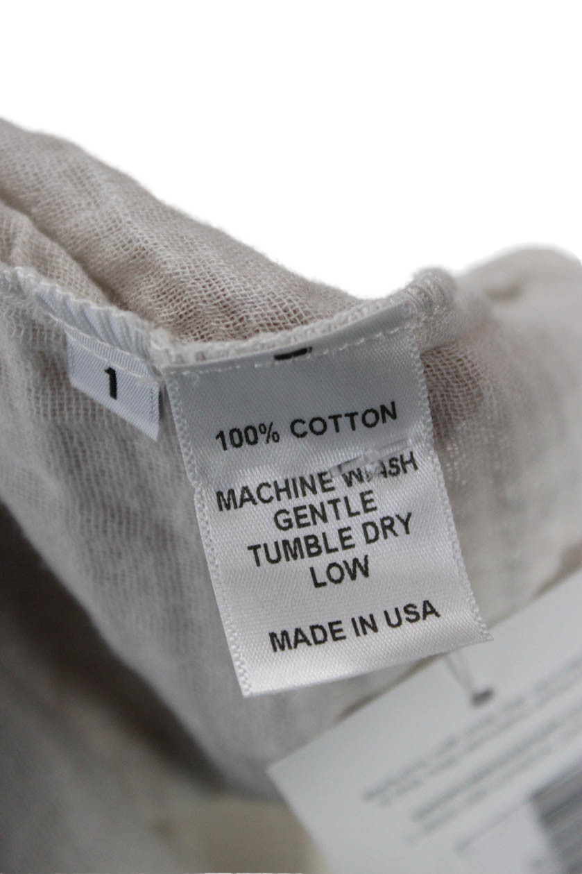 Felicite Women Basic Collared Cotton Button-Up Lo… - image 5