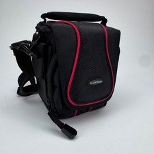 Quantaray Compact Camera Bag Black w Red Trim Padded Case for DSLR Point Shoot
