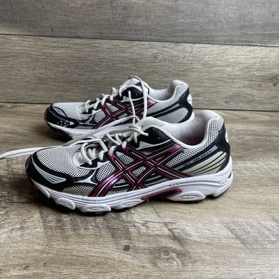 Asics Gel-Galaxy 5 T281N Womens 9.5 Running Shoes White Black Athletic Sneakers