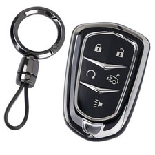 Key Fob Cover, Car Key Case Shell Protector Compatible with 2014-2023 Black