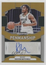 2024-25 Panini Prizm Draft Picks Penmanship Gold 3/10 Davion Mitchell Auto 1js1