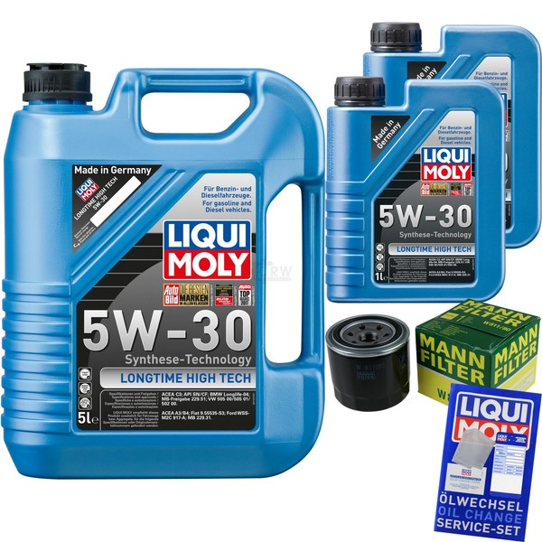 Inspektionspaket 7L Liqui Moly Longtime 5W-30 FüR Hyundai I30 1.4 1.6 2.0 Tucson-image