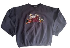 Vintage Warner Bros Looney Tunes Sweatshirt Unisex Size Large Navy