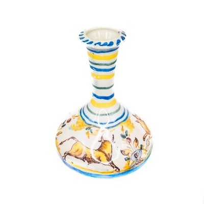 Talavera Poblana, 'Fauna & Flora' Mexican Tin Polychrome Redoma, Late 18th C.