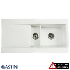 Astini Desire 150 1.5 Bowl Gloss White Ceramic Kitchen Sink "GRADED"