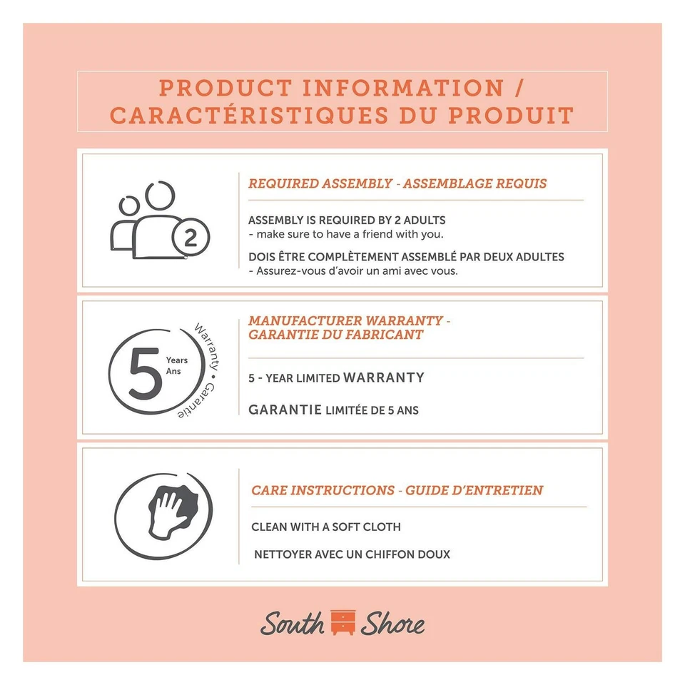 South Shore Tao Queen Platform Bed On Legs, No Headboard, Gray Oak - Image 4 of 4