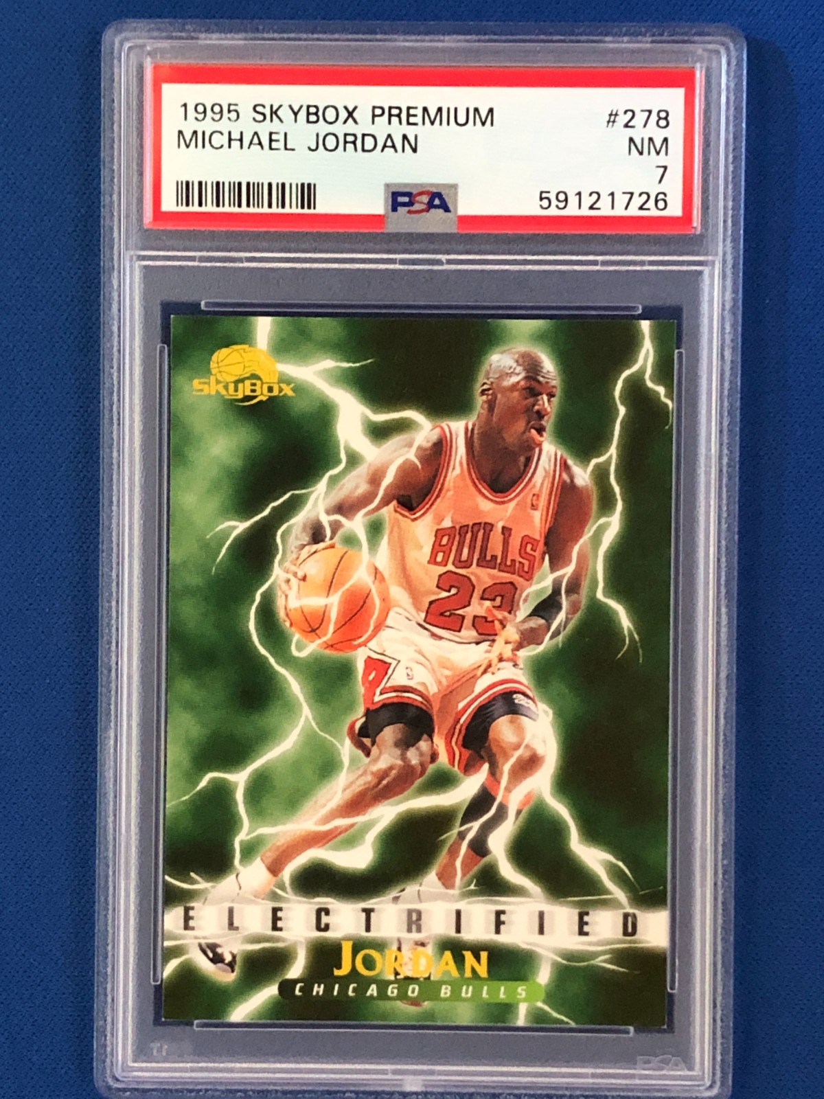 PSA 7 1995 Skybox Premium Michael #278 Michael Jordan Near Mint Rare!